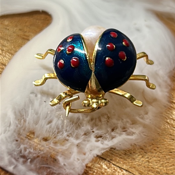 🖤Vtg Ladybug 🐞 pin brooch - Picture 5 of 8